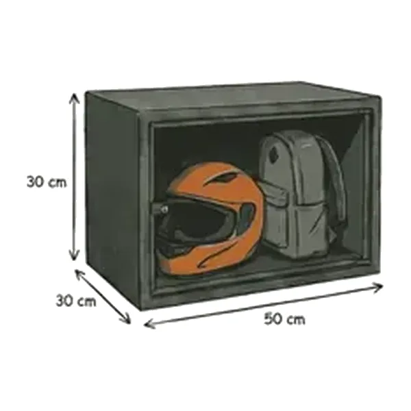 Casier S ouvert, 30 × 30 × 50 cm