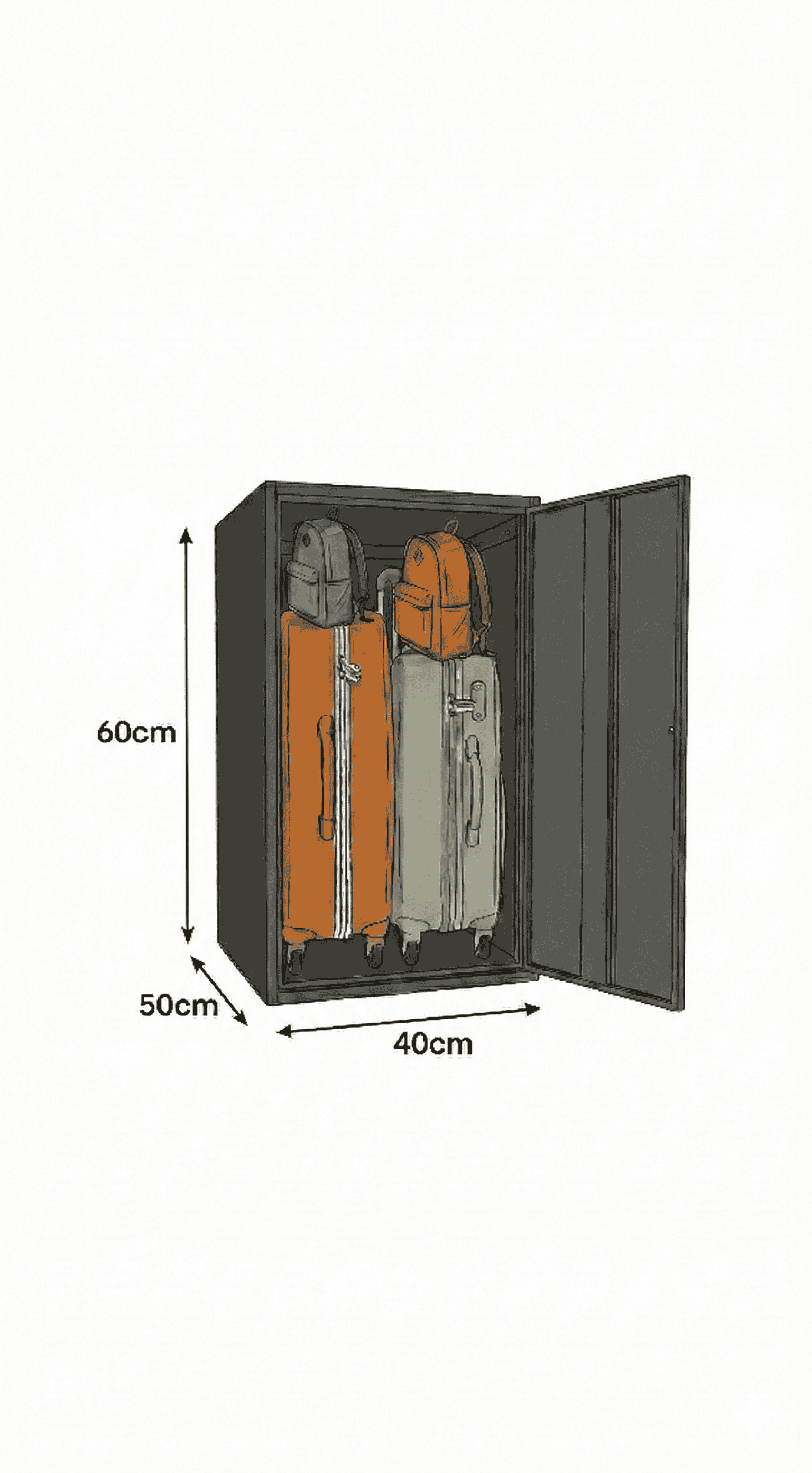 Taquilla mediana L - 60x40x50cm